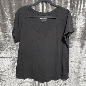 Arizona Jean Company Women's Dark Gray V-Neck Tee